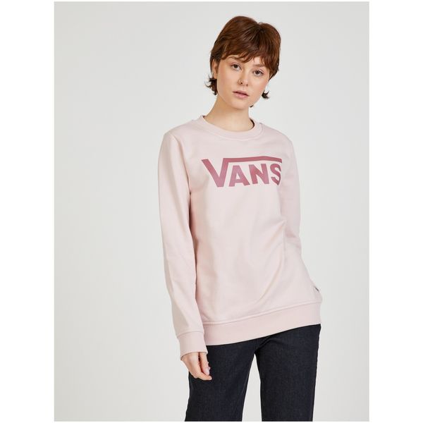 Vans Pink Women's Sweatshirt with VANS Print - Women
