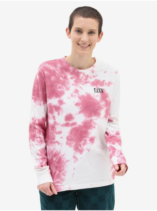 Vans White-Pink Women's Batik Long Sleeve T-Shirt VANS - Women