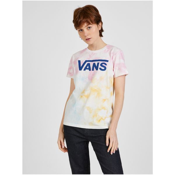 Vans White-pink Women's Patterned T-Shirt VANS - Women