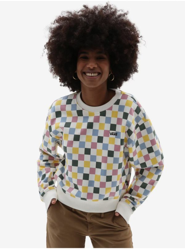 Vans White Women's Plaid Sweatshirt VANS All Over - Women