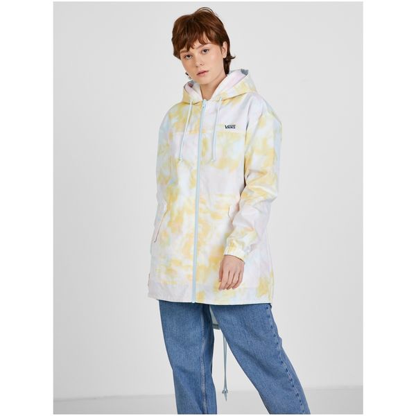 Vans Yellow-white Women's Patterned Double-Sided Lightweight Jacket with Hood VANS - Women