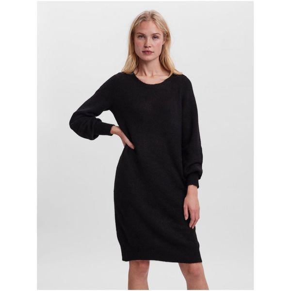 Vero Moda Black sweater dress with mixed wool VERO MODA Simone - Ladies