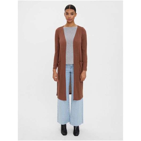 Vero Moda Brown Long Cardigan VERO MODA Anepaya - Women