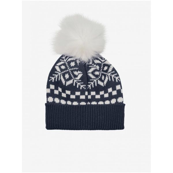 Vero Moda Dark blue patterned beanie VERO MODA Snowflake - Women