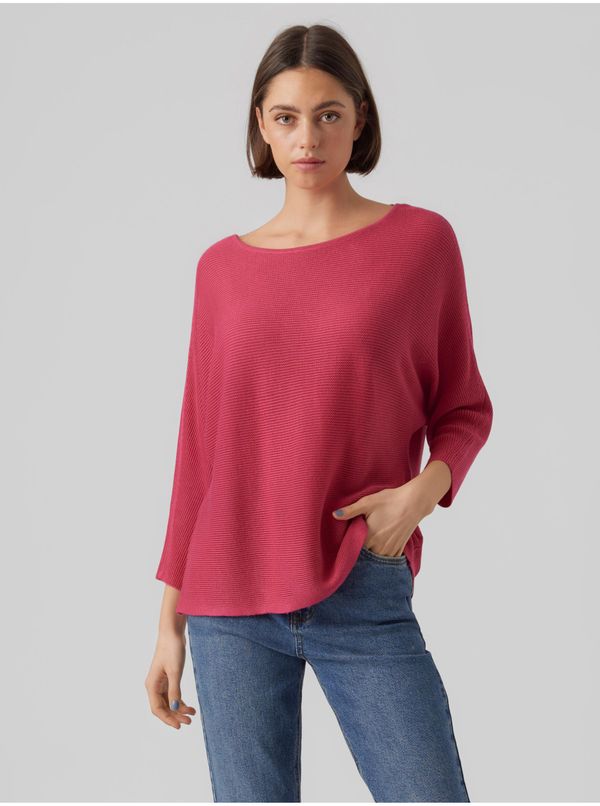 Vero Moda Dark pink women's sweater VERO MODA Nora - Women