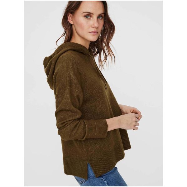 Vero Moda Khaki Hooded Sweater VERO MODA Lefile - Women