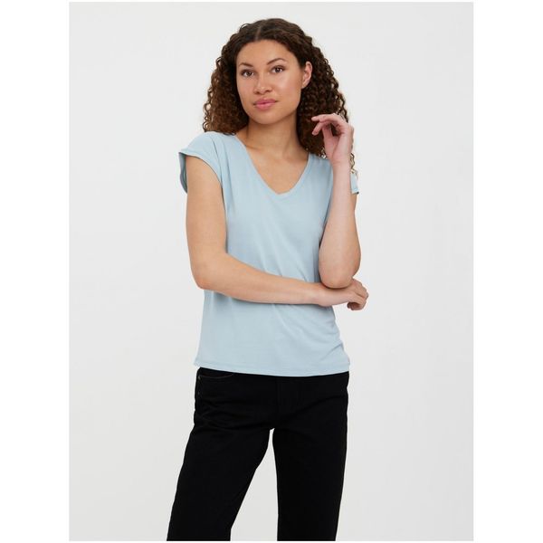 Vero Moda Light blue basic T-shirt VERO MODA Filli - Women