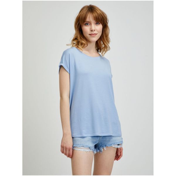 Vero Moda Light blue basic T-shirt VERO MODA Plain - Women