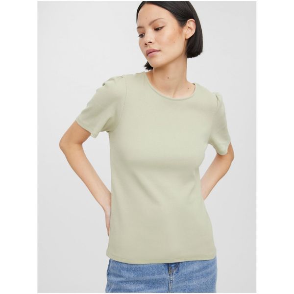 Vero Moda Light green basic T-shirt VERO MODA Natasha - Women