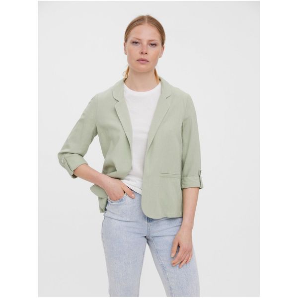 Vero Moda Light green blazer with linen VERO MODA Milo - Ladies