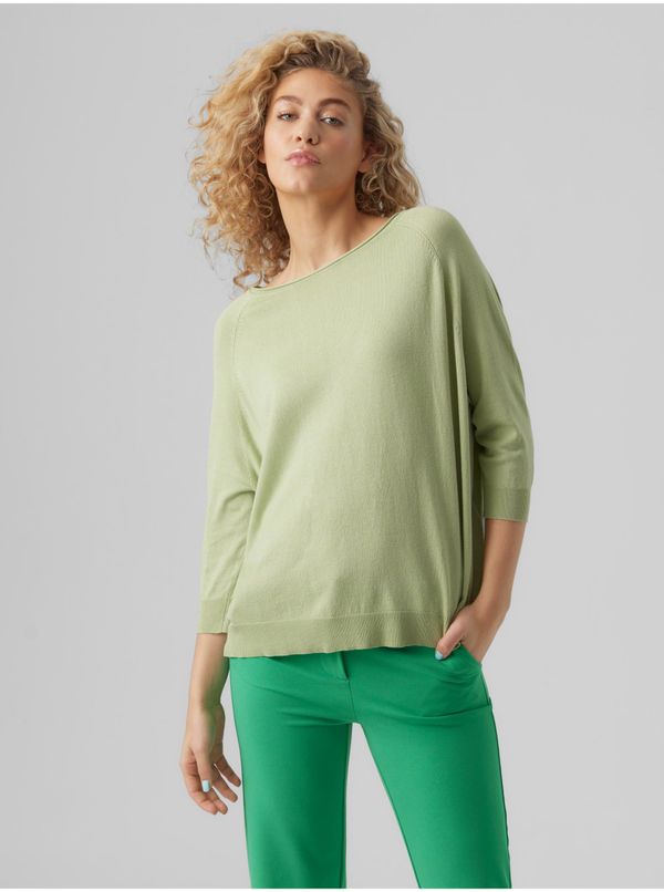 Vero Moda Light green light sweater VERO MODA Nellie - Women