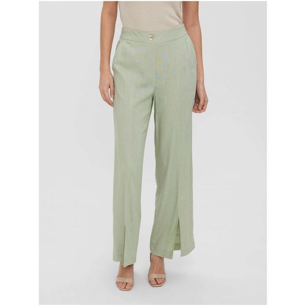 Vero Moda Light green loose pants VERO MODA Josie - Women