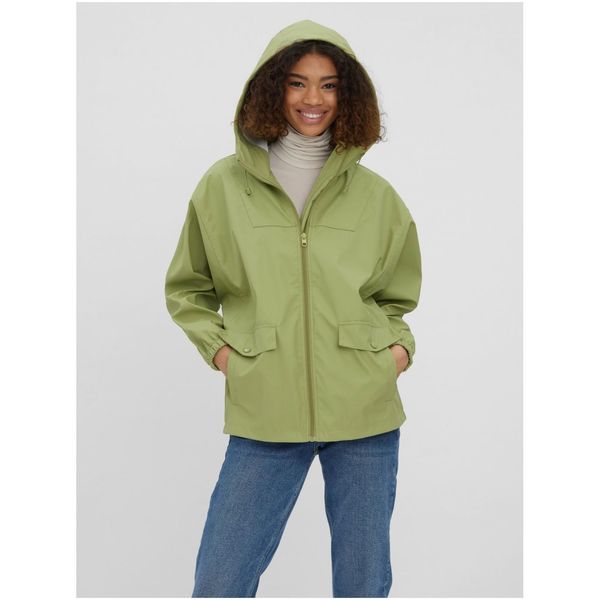 Vero Moda Light green waterproof jacket VERO MODA Shady Holly - Ladies