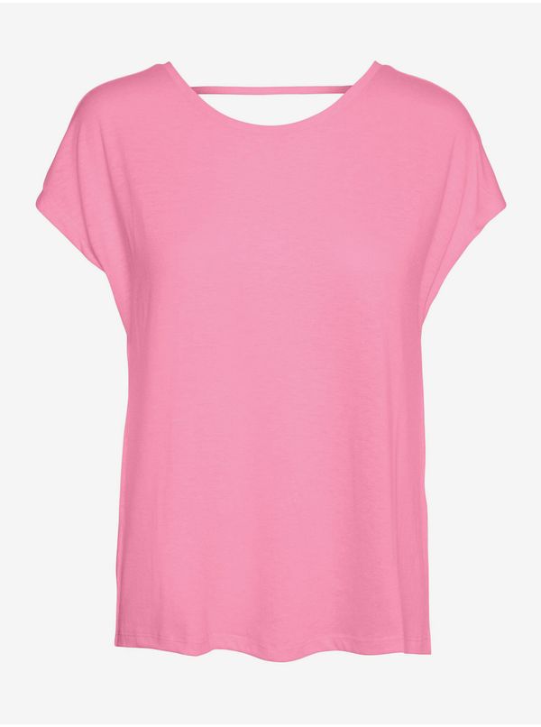 Vero Moda Pink T-shirt with neckline on the back VERO MODA Ulja June - Women