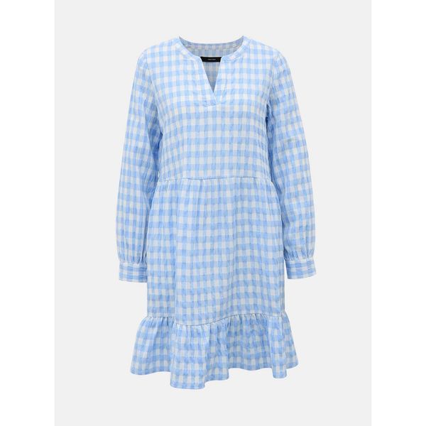 Vero Moda White-blue plaid dress VERO MODA Kimi