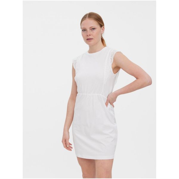 Vero Moda White short dress VERO MODA Hollyn - Women