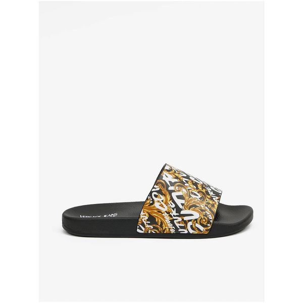 Versace Jeans Couture Black Women's Patterned Slippers Versace Jeans Couture - Women
