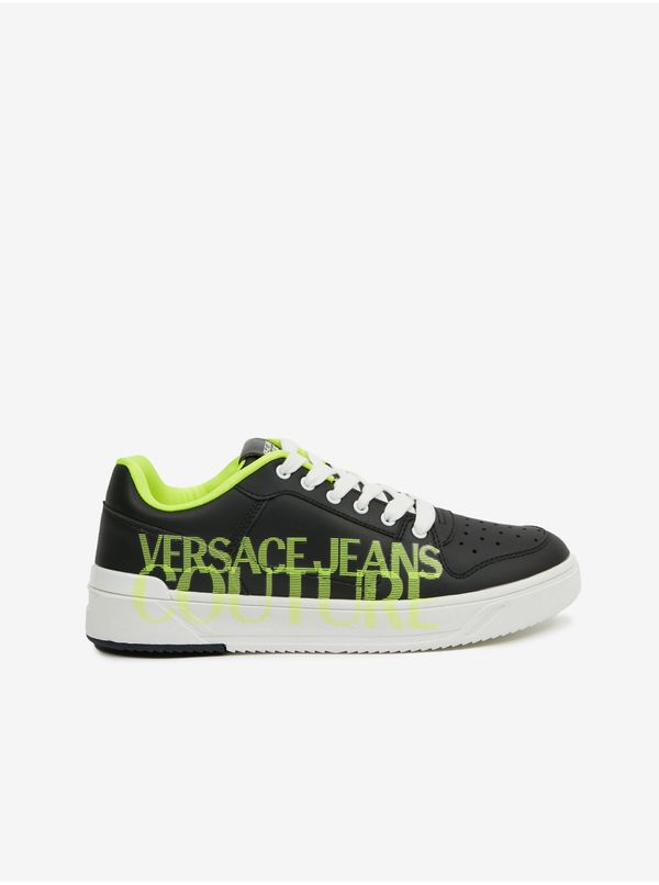Versace Jeans Couture Green-black men's leather sneakers Versace Jeans Couture - Men