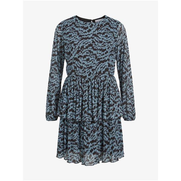 Vila Black-blue patterned dress VILA Mena - Women