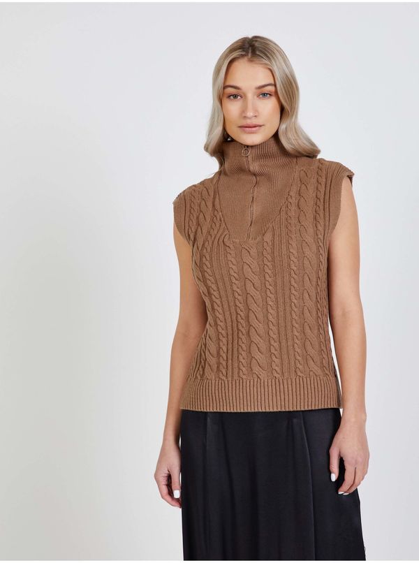 Vila Brown sweater vest VILA Felini - Ladies