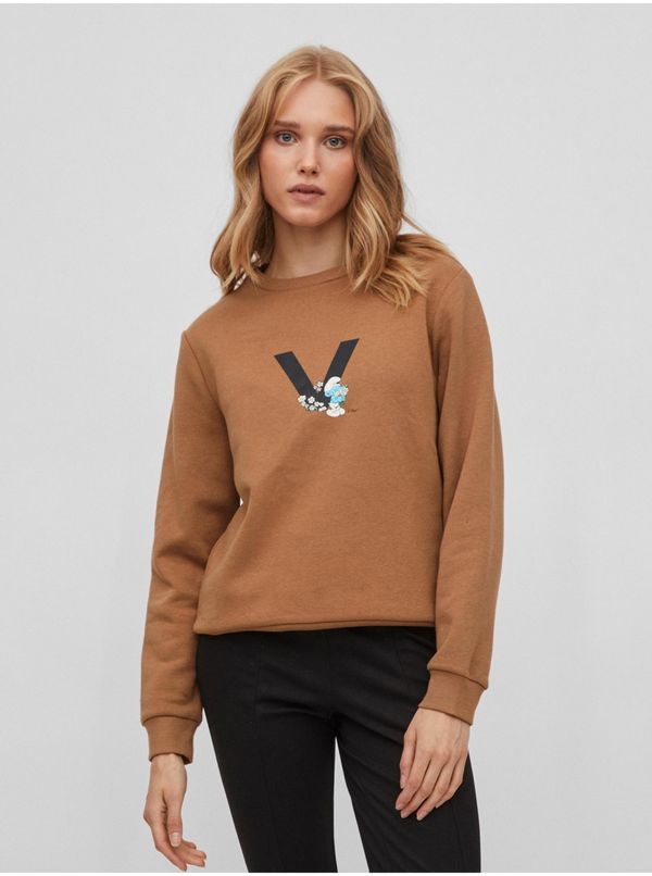 Vila Brown Sweatshirt VILA Smurfy - Women