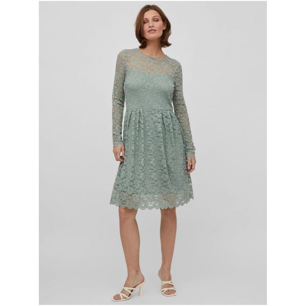 Vila Light Green Ladies Lace Dress VILA Kalila - Women