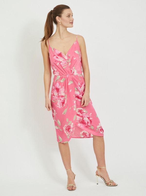 Vila Pink Floral Dress for Hangers VILA Alberte - Women
