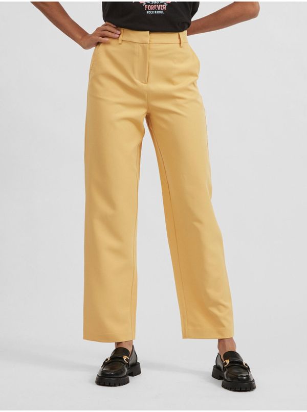 Vila Yellow trousers VILA Britt - Women