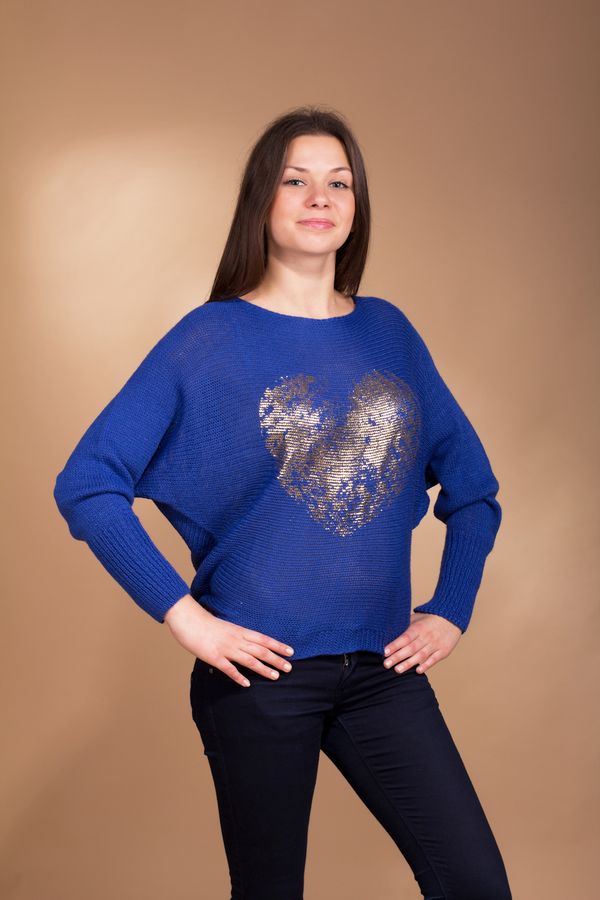 Vittoria Ventini Love Sapphire Sweater As in the picture
