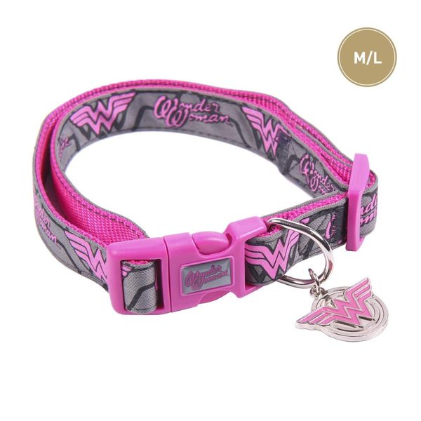 WONDER WOMAN DOGS COLLAR M/L WONDER WOMAN