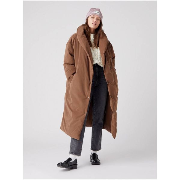 Wrangler Brown Women's Winter Coat with Wrangler Collar - Women