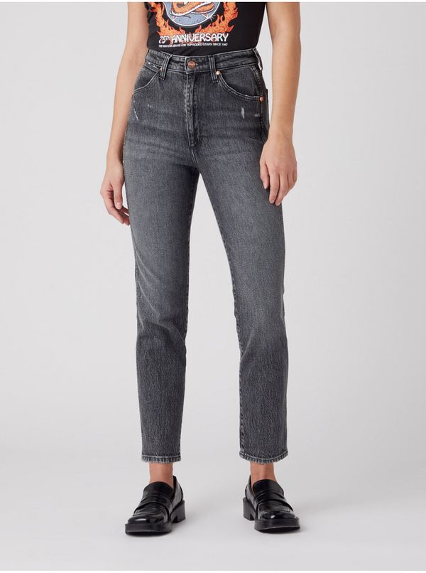 Wrangler Grey Women's Shortened Straight Fit Jeans Wrangler - Women