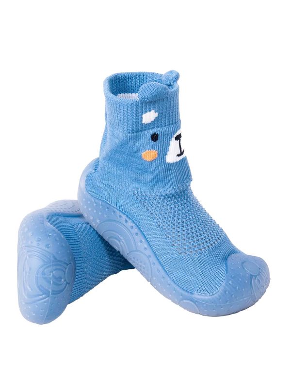 Yoclub Skarpetki dziecięce Yoclub YC_Boys'_Anti-skid_Socks_With_Rubber_Sole_OBO-0170C-1900_Blue