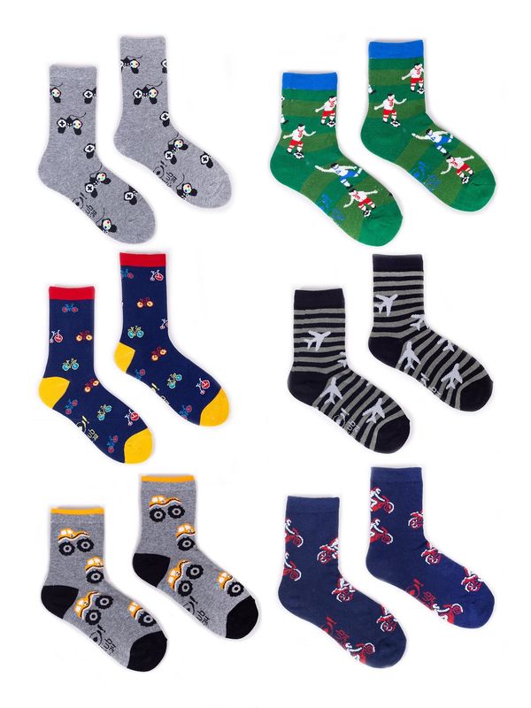 Yoclub Skarpetki dziecięcie Yoclub YC_Boys'_Cotton_Socks_P_Colors_6-Pack_SKA-0006C-AA00-003_Multi