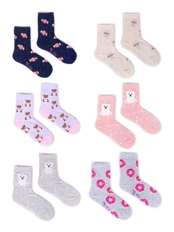 Yoclub Skarpetki Yoclub YC_Girls_Cotton_Socks_P_Colors_6-Pack_SKA-0006G-AA00-004_Multi
