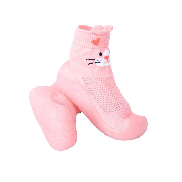 Yoclub Yoclub Kids's Baby Girls' Anti-skid Socks With Rubber Sole OBO-0175G-5200