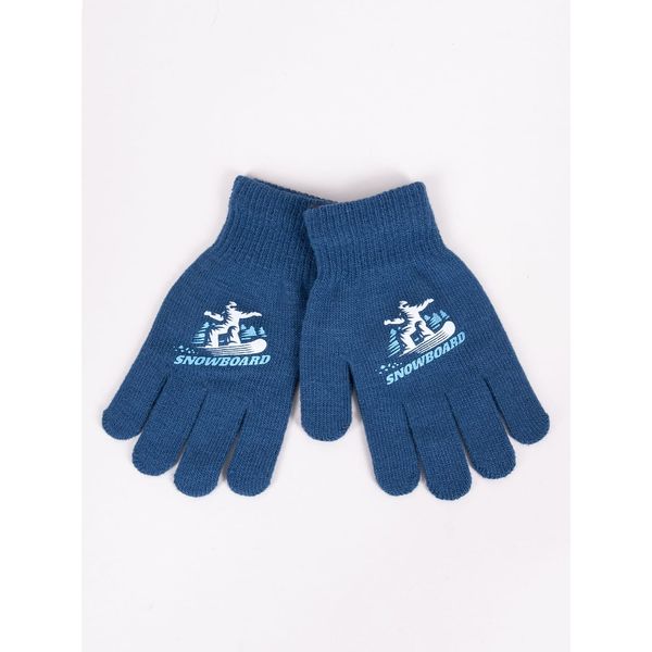 Yoclub Yoclub Kids's Boys' Five-Finger Gloves RED-0012C-AA5A-007