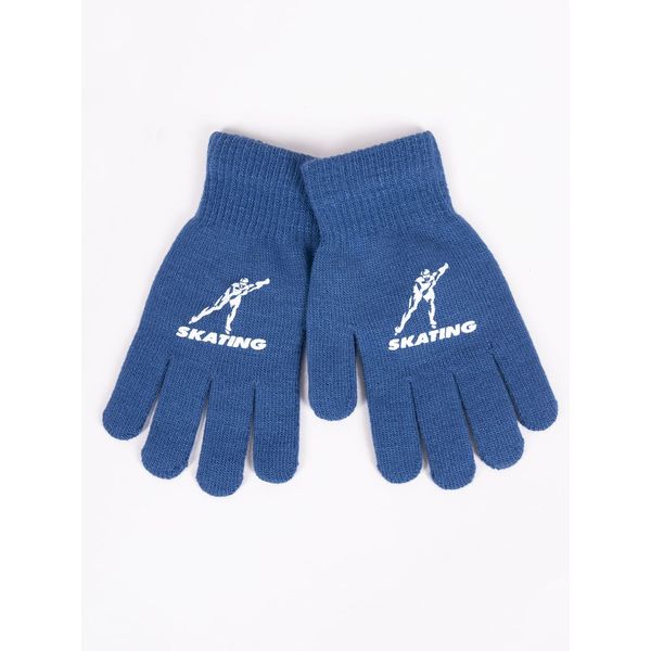 Yoclub Yoclub Kids's Boys' Five-Finger Gloves RED-0012C-AA5A-014