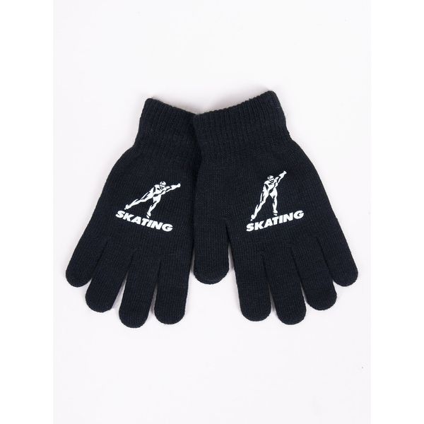 Yoclub Yoclub Kids's Boys' Five-Finger Gloves RED-0012C-AA5A-018