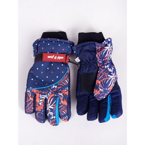 Yoclub Yoclub Kids's Children's Winter Ski Gloves REN-0242G-A150 Navy Blue