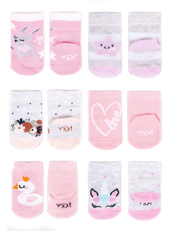 Yoclub Yoclub Kids's Girls Cotton Socks 6-Pack SKA-0123G-AA00