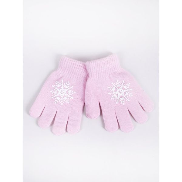 Yoclub Yoclub Kids's Girls' Five-Finger Gloves RED-0012G-AA5A-009
