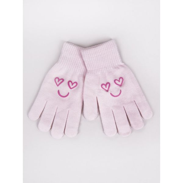 Yoclub Yoclub Kids's Girls' Five-Finger Gloves RED-0012G-AA5A-015