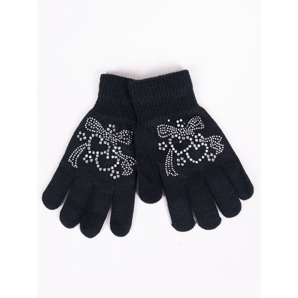Yoclub Yoclub Kids's Girls' Five-Finger Gloves With Jets RED-0216G-AA50-008