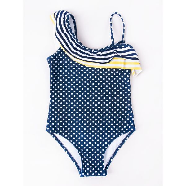 Yoclub Yoclub Kids's Girl's One Piece Swimming Costume LKJ-0027G-A100 Navy Blue