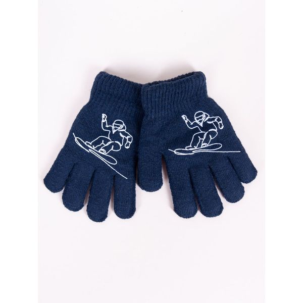 Yoclub Yoclub Kids's Gloves RED-0200C-AA5A-003 Navy Blue
