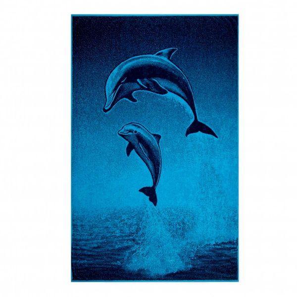 Zwoltex Zwoltex Unisex's Beach Towel Delfiny Navy Blue