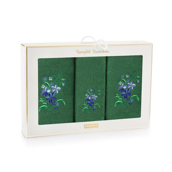 Zwoltex Zwoltex Unisex's Towel Set Not Forget Green/Flowers