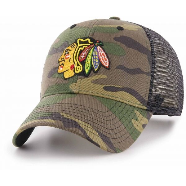 47 47 NHL CHICAGO BLACKHAWCKS CAMO BRANSON 47 MVP Czapka z daszkiem, khaki, rozmiar adult