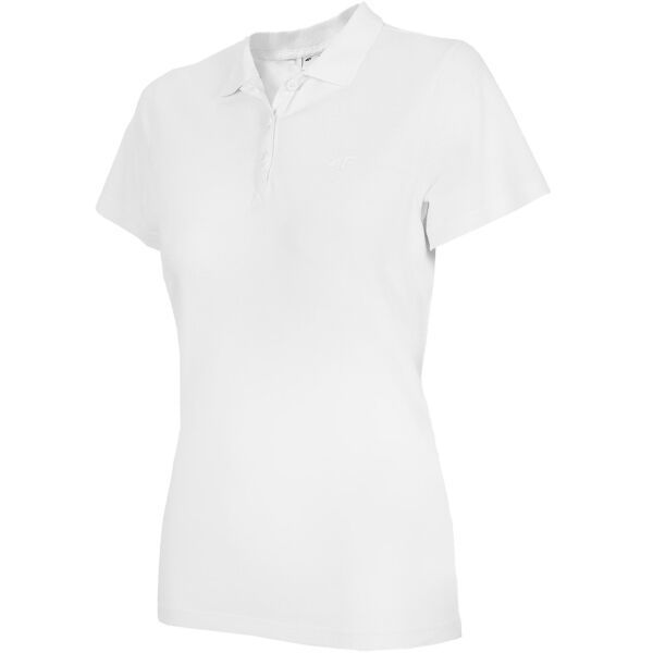 4F 4F WOMEN'S T-SHIRT Koszulka polo damska, biały, rozmiar M